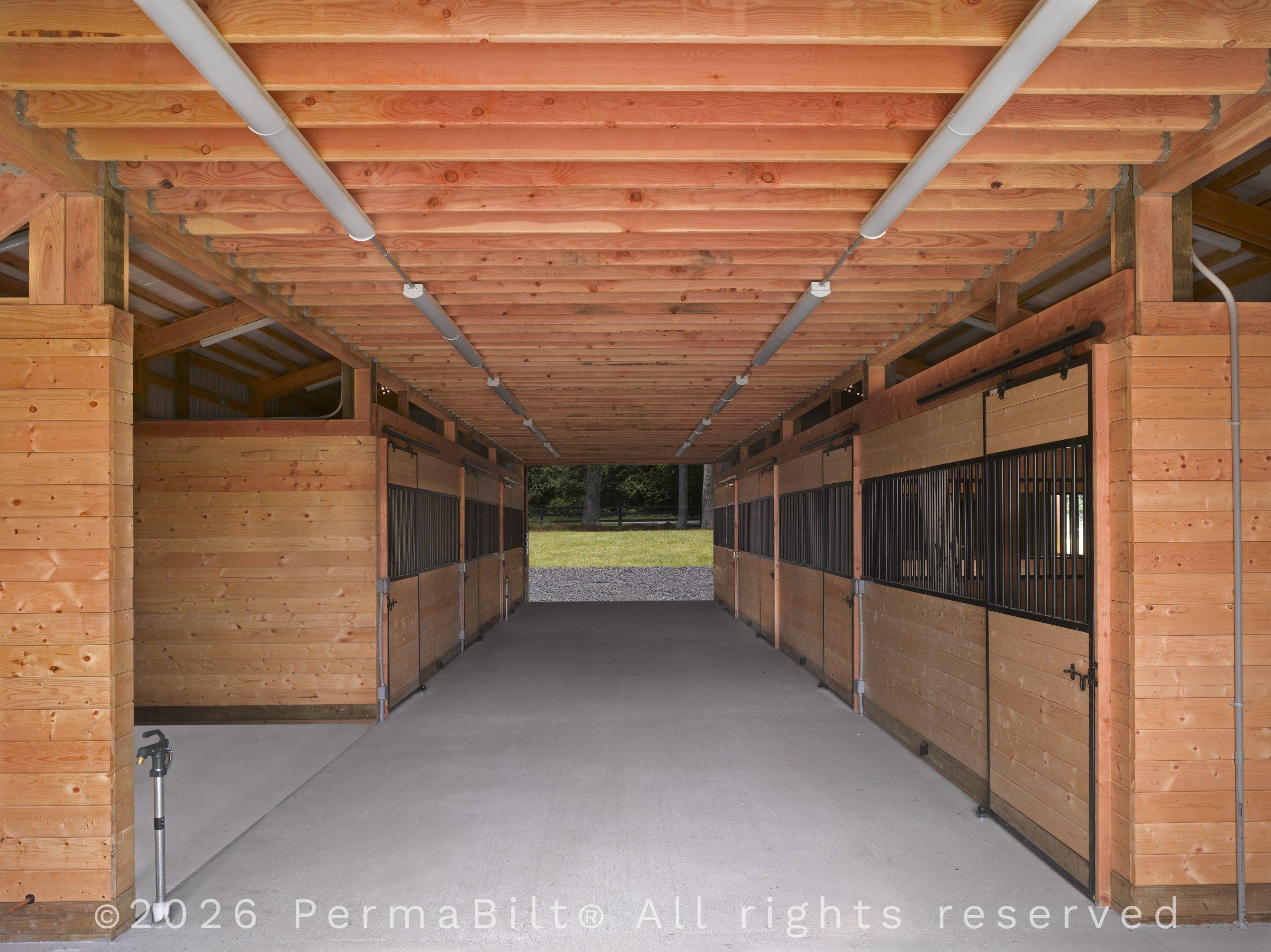 PermaStall Pole Barn Horse Stalls